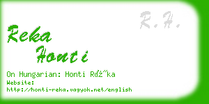 reka honti business card